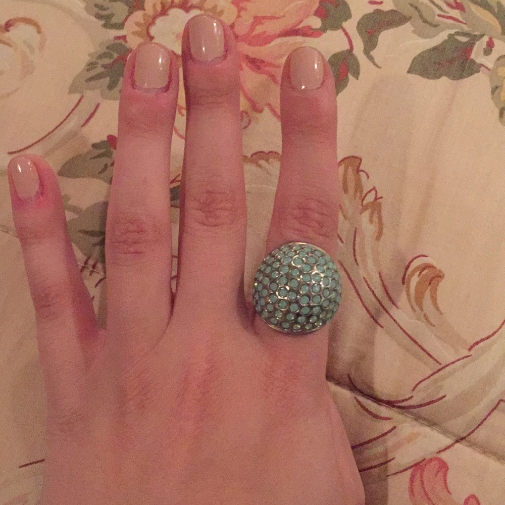 Blue gem cocktail ring